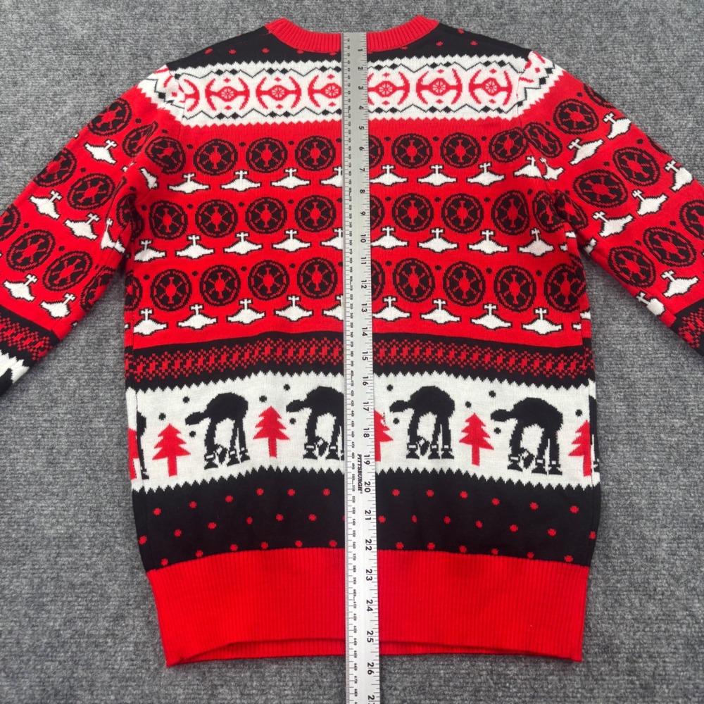Star Wars Ugly Christmas Sweater Small Red Darth Vader Merry Sithmas Womens - Picture 5 of 7